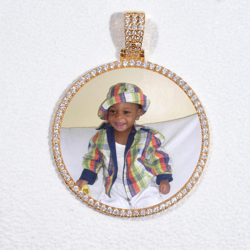 MEDIUM 3D CIRCLE CUSTOM PICTURE PENDANT