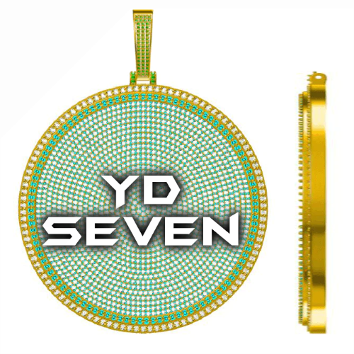 CUSTOM LETTER NECKLACE 3D BIG DISC