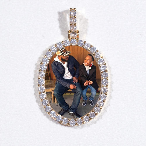 3D Oval Custom Picture Pendant