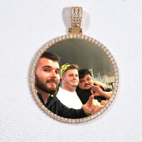 MEDIUM 3D CIRCLE CUSTOM PICTURE PENDANT