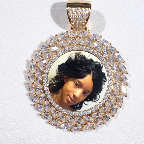 Large 3D Wheat Ear Custom Picture Pendant