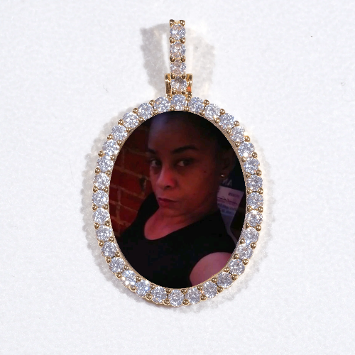 3D Oval Custom Picture Pendant