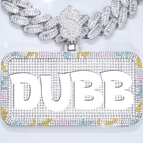 CUSTOM LETTER NECKLACE 3D COLORFUL SQUARE