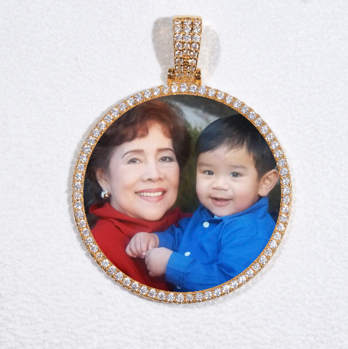 MEDIUM 3D CIRCLE CUSTOM PICTURE PENDANT