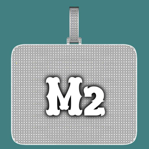 CUSTOM LETTER NECKLACE 3D BIG SQUARE