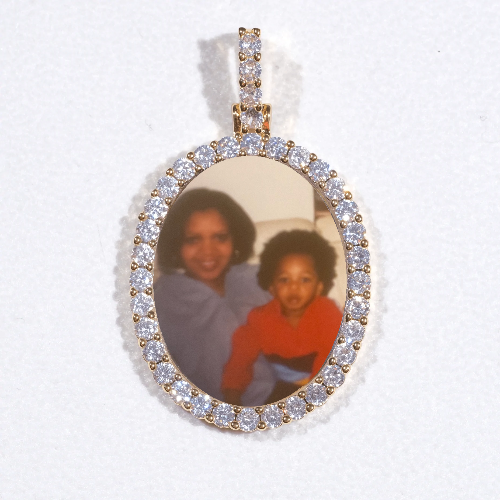 3D Oval Custom Picture Pendant
