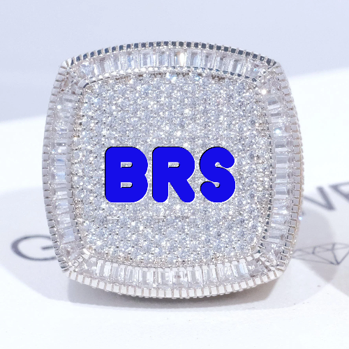 CUSTOM LETTER 3D ICED RING