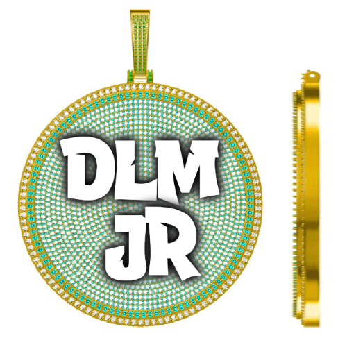 CUSTOM LETTER NECKLACE 3D BIG DISC