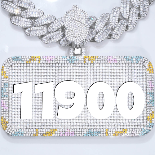 CUSTOM LETTER NECKLACE 3D COLORFUL SQUARE