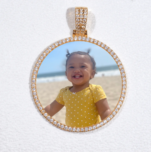 MEDIUM 3D CIRCLE CUSTOM PICTURE PENDANT
