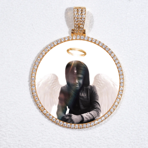MEDIUM 3D CIRCLE CUSTOM PICTURE PENDANT