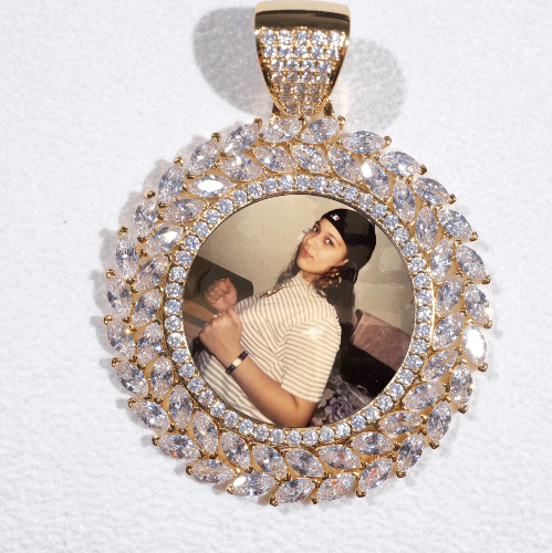 Large 3D Wheat Ear Custom Picture Pendant