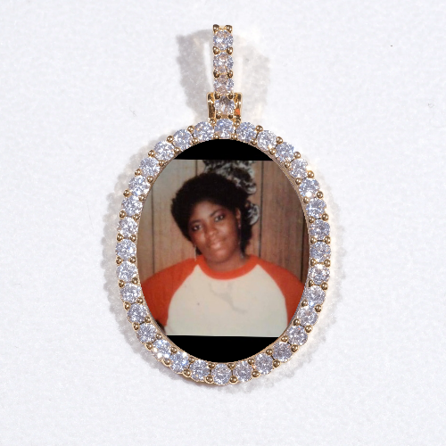 3D Oval Custom Picture Pendant