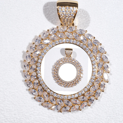 Large 3D Wheat Ear Custom Picture Pendant