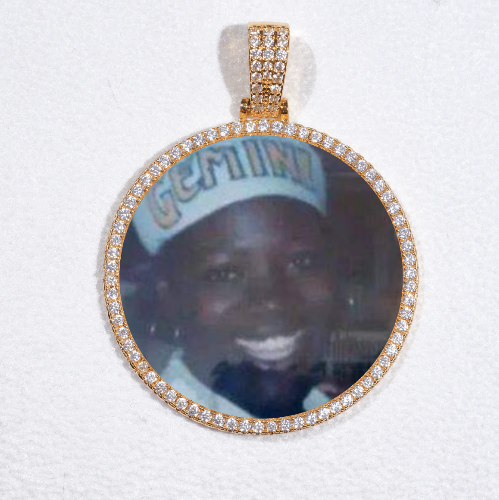 MEDIUM 3D CIRCLE CUSTOM PICTURE PENDANT