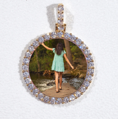 3D CIRCLE CUSTOM PICTURE PENDANT SMALL SIZE
