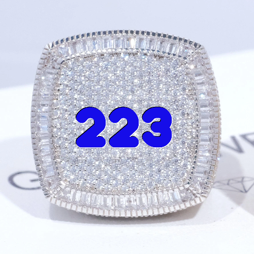 CUSTOM LETTER 3D ICED RING
