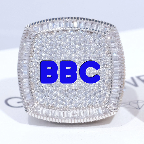 CUSTOM LETTER 3D ICED RING
