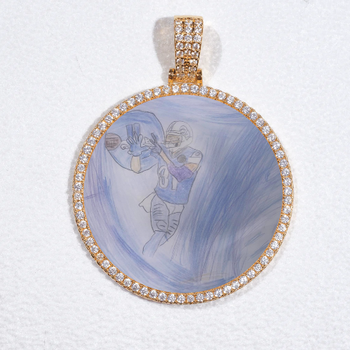 MEDIUM 3D CIRCLE CUSTOM PICTURE PENDANT