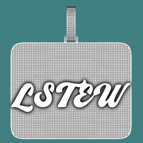 CUSTOM LETTER NECKLACE 3D BIG SQUARE