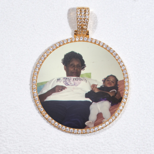 MEDIUM 3D CIRCLE CUSTOM PICTURE PENDANT