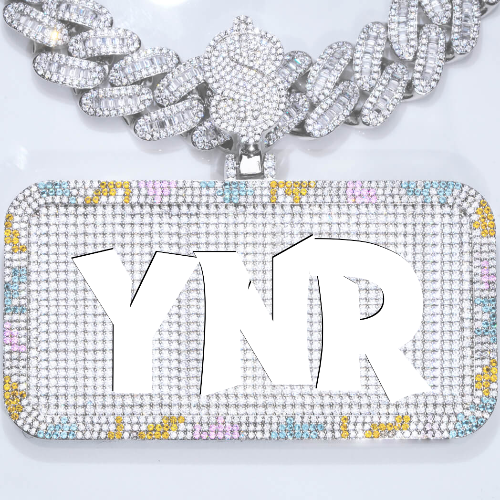 CUSTOM LETTER NECKLACE 3D COLORFUL SQUARE