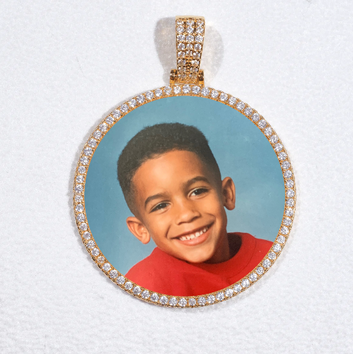 MEDIUM 3D CIRCLE CUSTOM PICTURE PENDANT