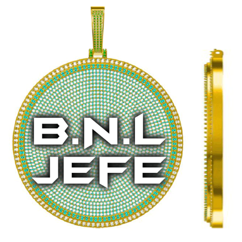 CUSTOM LETTER NECKLACE 3D BIG DISC