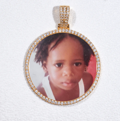 MEDIUM 3D CIRCLE CUSTOM PICTURE PENDANT