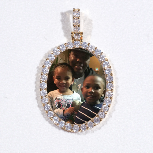 3D Oval Custom Picture Pendant