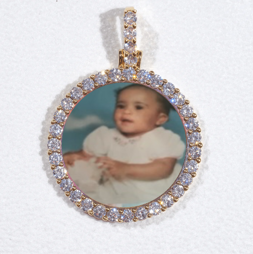 3D CIRCLE CUSTOM PICTURE PENDANT SMALL SIZE