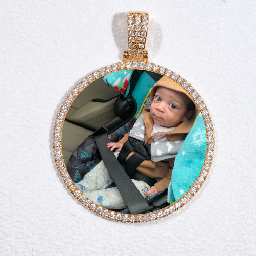 MEDIUM 3D CIRCLE CUSTOM PICTURE PENDANT