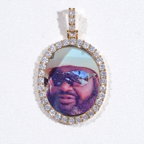 3D Oval Custom Picture Pendant