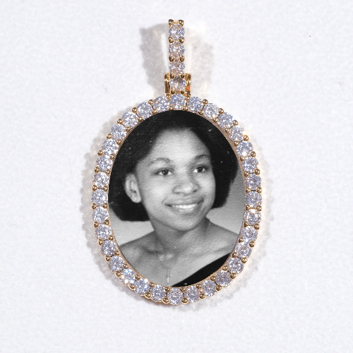 3D Oval Custom Picture Pendant