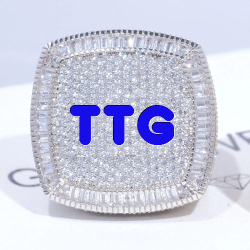 CUSTOM LETTER 3D ICED RING