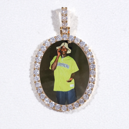 3D Oval Custom Picture Pendant