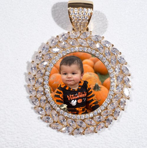 Large 3D Wheat Ear Custom Picture Pendant