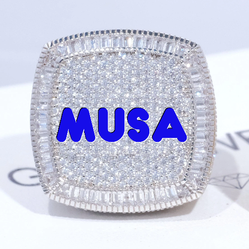 CUSTOM LETTER 3D ICED RING