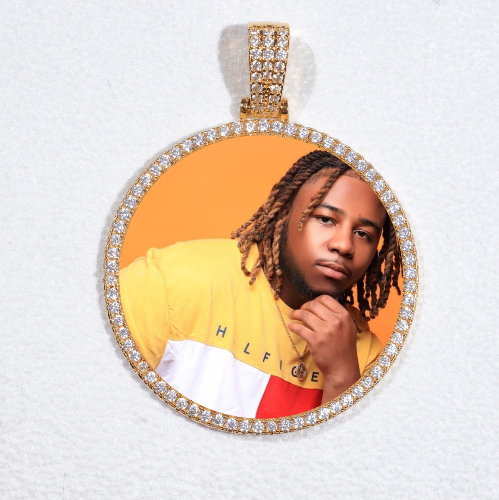MEDIUM 3D CIRCLE CUSTOM PICTURE PENDANT