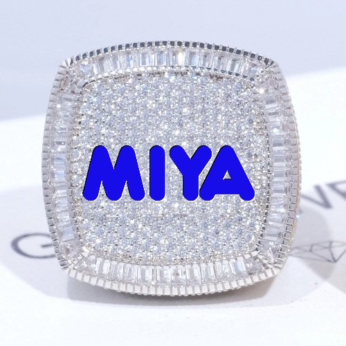 CUSTOM LETTER 3D ICED RING