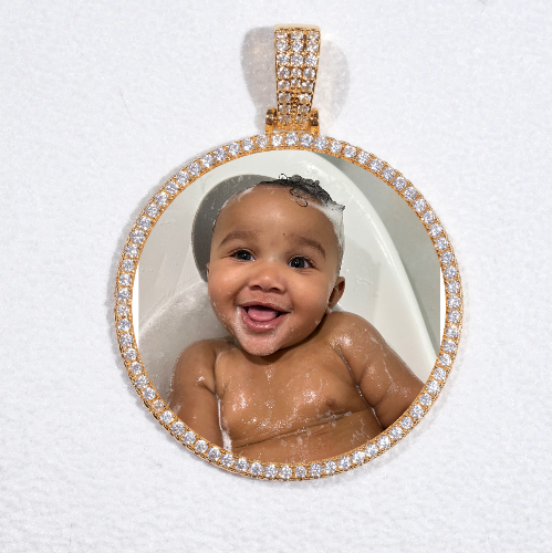 MEDIUM 3D CIRCLE CUSTOM PICTURE PENDANT