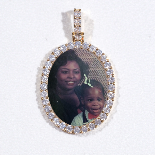3D Oval Custom Picture Pendant