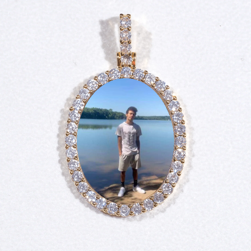 3D Oval Custom Picture Pendant