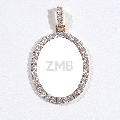 3D Oval Custom Picture Pendant
