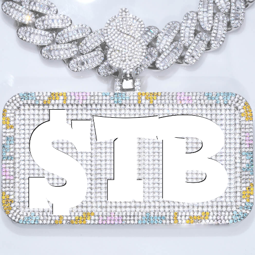 CUSTOM LETTER NECKLACE 3D COLORFUL SQUARE