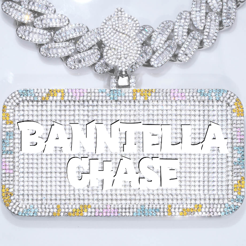 CUSTOM LETTER NECKLACE 3D COLORFUL SQUARE