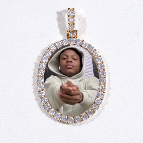 3D Oval Custom Picture Pendant