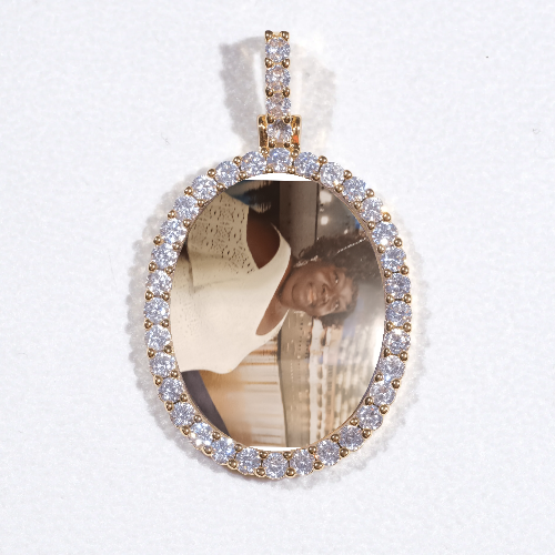 3D Oval Custom Picture Pendant