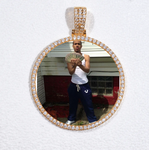 MEDIUM 3D CIRCLE CUSTOM PICTURE PENDANT