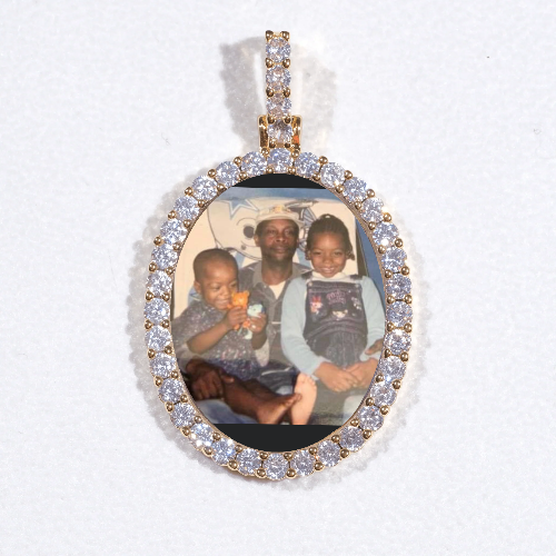 3D Oval Custom Picture Pendant